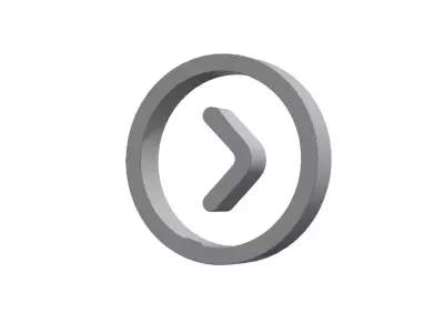 3d angle circle left Low-poly 3D model