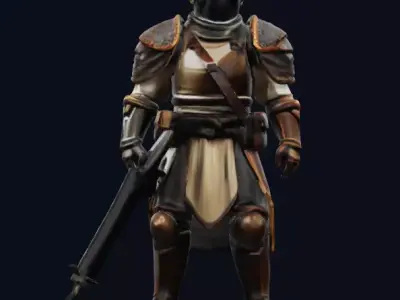 Futuristic Soldier Low-poly 3D model purchase