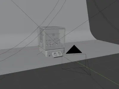 Old School Tv Ramen Shop Low-poly 3D model