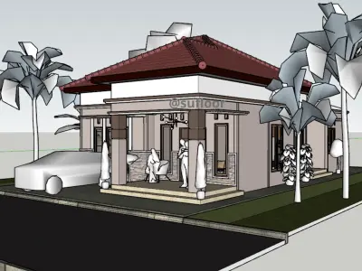 House 10x20m code 400 - Sketchup 3D model