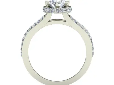 Timeless Solitaire Diamond Ring 3D print model