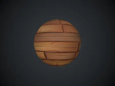 Stylized Wood Plank Material PBR Texture Texture