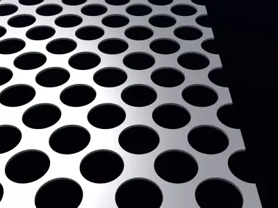 Perforated panel with 56 percent opening 25O86 3D model