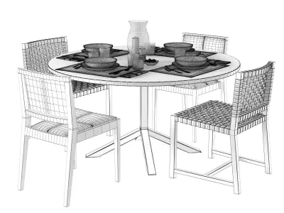 Dining Set 157 3D model