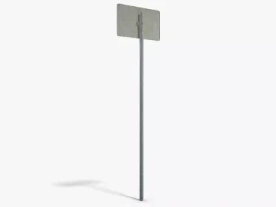 Go Left Sign Low-poly 3D model
