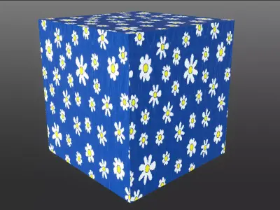 Daisy Pattern Wall 4k Pbr Texture Texture