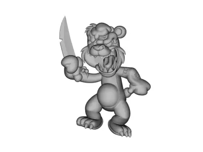 Cartoon Tiger Character 3D Model for Jewelry Pendant Design 3D print model