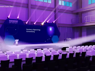 full event stage with gate  3D model