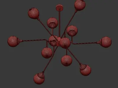 Ball Valley Random Chandelier 3D model