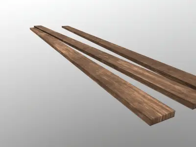 Low Poly Wooden Planks 2 Free low-poly 3D model