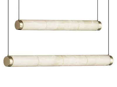 Alabaster Strip Pendant Light 3D model