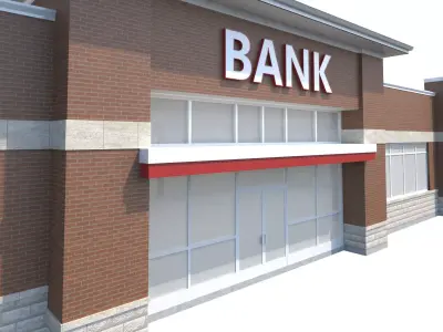 Bank Building-02 3D model
