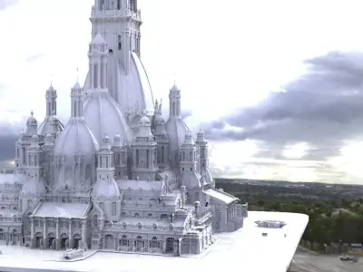 Palace eastern fantasy Tower of the gods 3D model