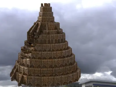 Babylon Tower of Babel Under Construction 3D model