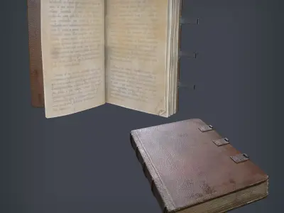 Medieval Book Low-poly 3D model