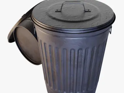 Old Garbage Can 3D model
