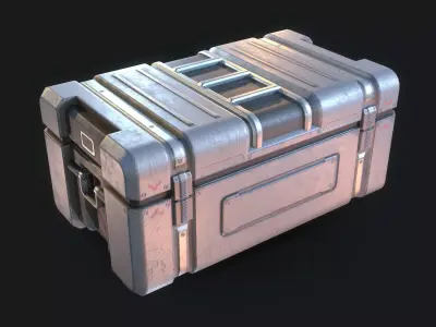 Sci-fi Storage Crate Low-poly 3D model buy