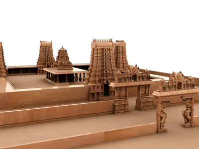 hindu temple 3d model 3D model