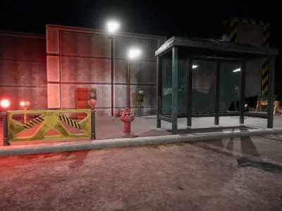 Street Props Low-poly 3D model