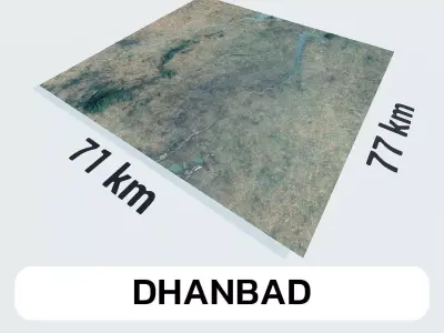 Dhanbad India City Landscape 3D Model 3D model