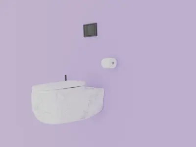 Toilet Set 3D Models Low-poly 3D model