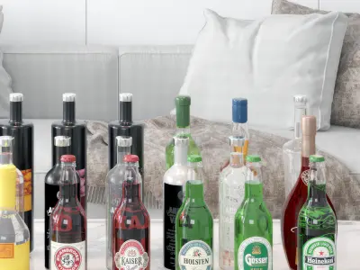 combination wine Modern 3D model