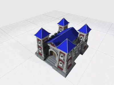 barrack lego castle with towers Free 3D print model
