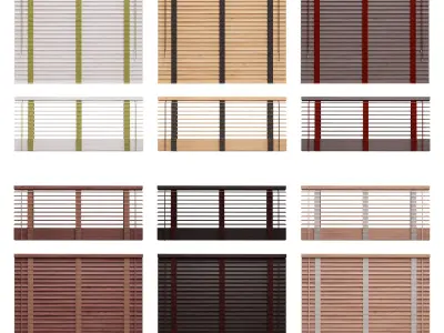 Wooden blinds 2 3D model