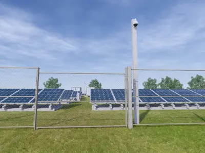 Solar Power Site 3D model