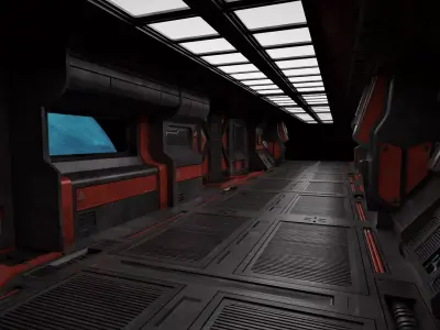 Realistic Modular Sci-fi Panel Pack Low-poly 3D model
