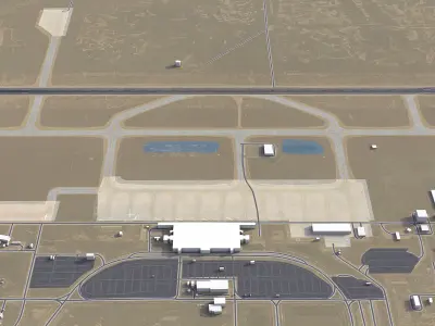 Basra - Airport - BSR Low-poly 3D model