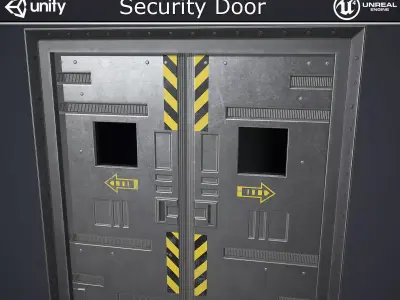 Security Doors Low-poly 3D model