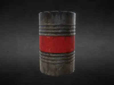 Barrel Scifi Low-poly 3D model