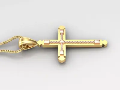 Cross Light Gold 4CP098 3DM STL 3D model