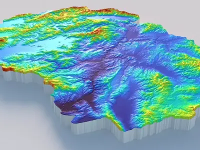 North Macedonia Terrain Country 3D model