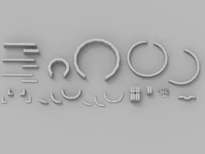 Sandbags Pack 3D print model