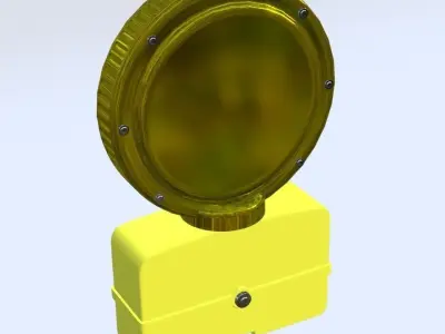 Warning light led road 3D model