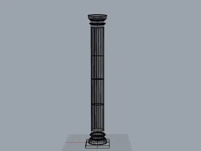 Colonne dorique Romaine Low-poly 3D model