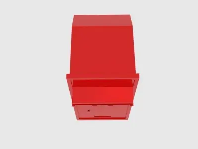 British Post Box Low-poly 3D model
