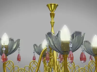 Ceiling light 3 Low-poly 3D model