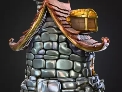 Haven of Gold and Secrets House Low-poly 3D model
