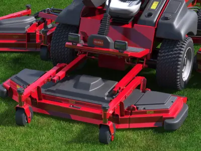  Rotary Mower Toro Groundsmaster 5900 on Green Lawn Fur 