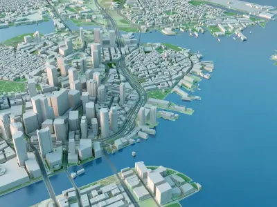 Boston 3D City Map 3D model