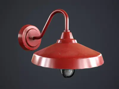 Wall lamp Low-poly 3D model 18