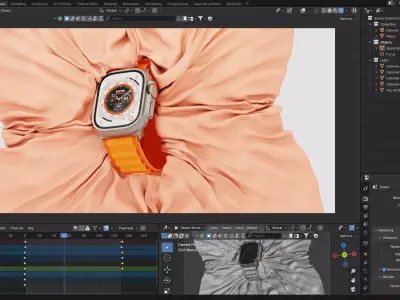 Aplle watch 3D animation  in Blender Free 3D model
