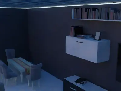 living room Free low-poly 3D model buy