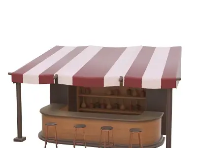 Bar counter 3D model