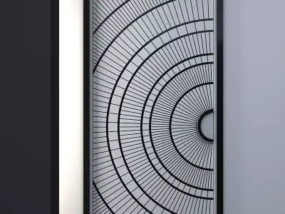 3d door spiral design Low-poly 3D model