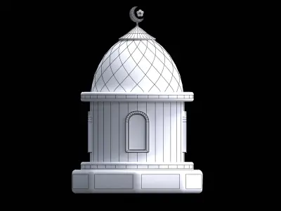 mosque dome Low-poly 3D model
