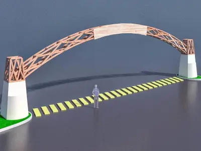 Pack of different type of Gate 3d Models Low-poly 3D model